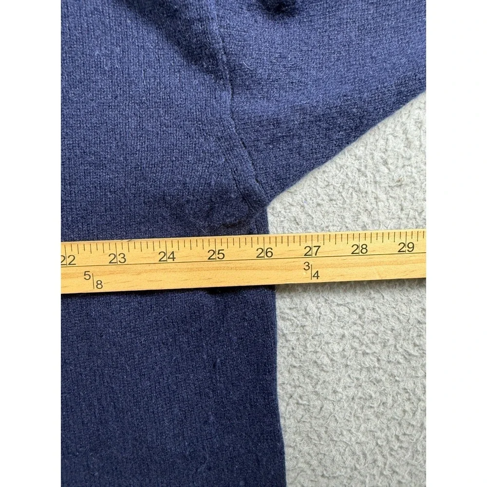 Banana Republic 100% Cashmere Size XL Crew Neck Oversized Sweater Navy Blue